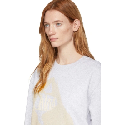 Shop Chloé Grey Femininity Sweatshirt In 00m Light G