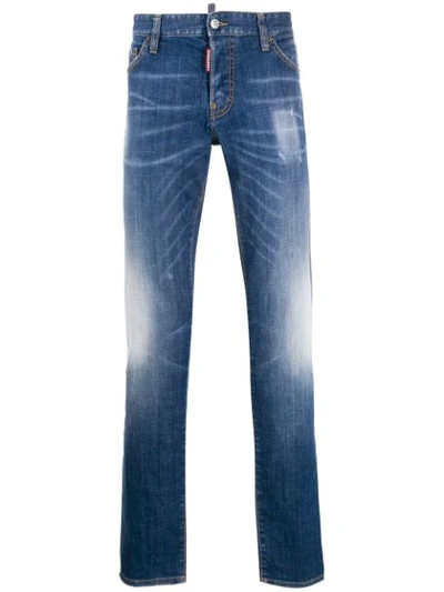 Shop Dsquared2 Distressed Slim-fit Jeans In Blue