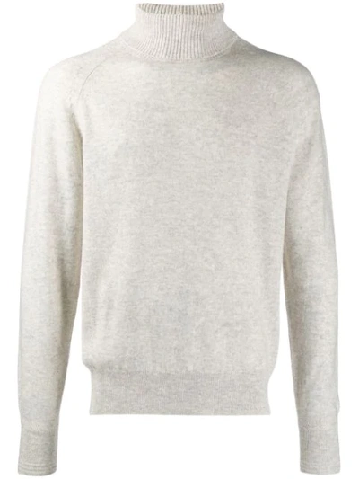 Shop Tom Ford Gerippter Rollkragenpullover In Neutrals