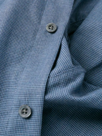 Shop Corneliani Houndstooth Shirt In Blue