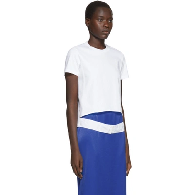 Shop Helmut Lang White Femme Belt T-shirt In Chalk Wht