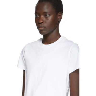 Shop Helmut Lang White Femme Belt T-shirt In Chalk Wht