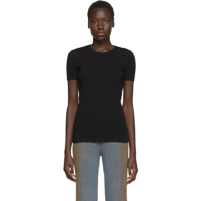 Shop Helmut Lang Black Double Layer T-shirt