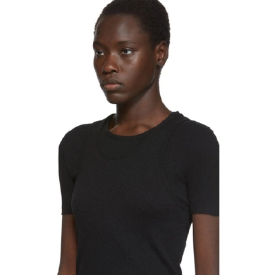 Shop Helmut Lang Black Double Layer T-shirt