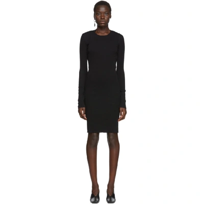 Shop Helmut Lang Black Double Layer Dress