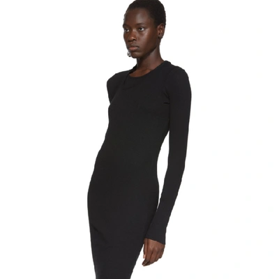 Shop Helmut Lang Black Double Layer Dress