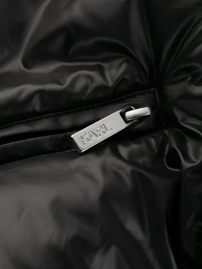 Shop Karl Lagerfeld Logo Stripe Jacket In Black