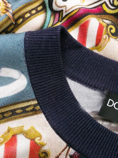 Shop Dolce & Gabbana Dg King Knitted Sweater In Blue