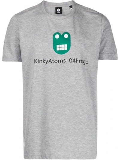 Shop Aspesi Kinky Atoms Print T-shirt In Grey