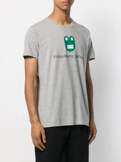 Shop Aspesi Kinky Atoms Print T-shirt In Grey