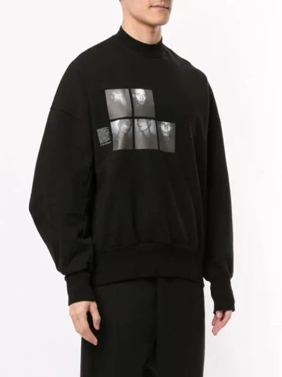 Shop Julius Photographic Print Sweatshirt In Black