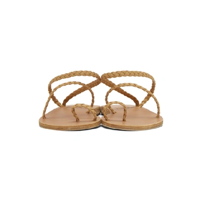 Shop Ancient Greek Sandals Beige Eleftheria Sandals In Natural