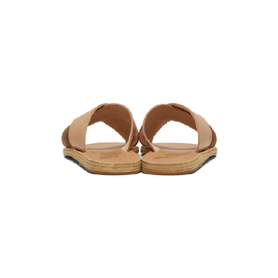 Shop Ancient Greek Sandals Brown Thais Sandals In Natural