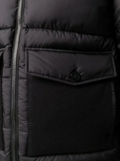 Shop Michael Kors Padded Bomber Jacket In Black