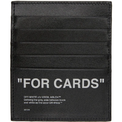 Shop Off-white Silver Quote Card Holder In Silver/blk