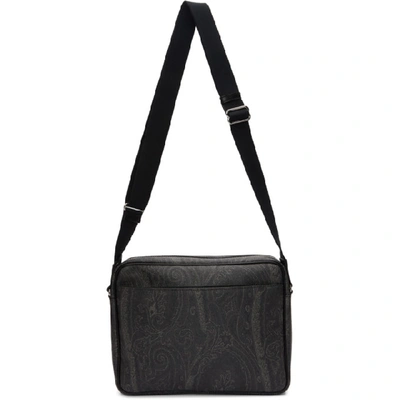 Shop Etro Black Paisley Messenger Bag In 1 Black