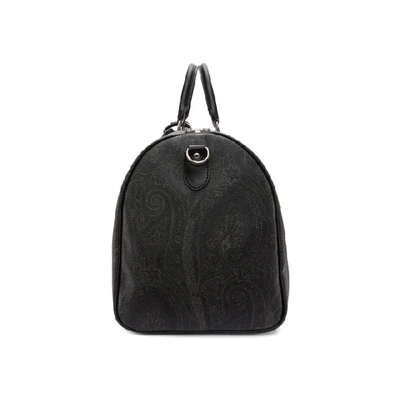Shop Etro Black Paisley Travel Duffle Bag In 1 Black