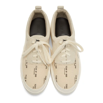 Shop Fear Of God Grey And Off-white 101 Print Lace-up Sneakers In 108