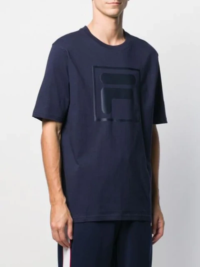 Shop Fila Logo Print T-shirt In Blue