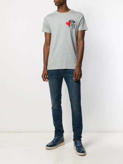 Shop Ps By Paul Smith Logo Print T-shirt In Blue