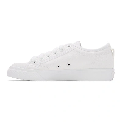 Shop Adidas Originals White Nizza Trefoil Sneakers