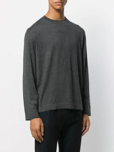 Shop Brunello Cucinelli Crew Neck Sweatshirt In Grey