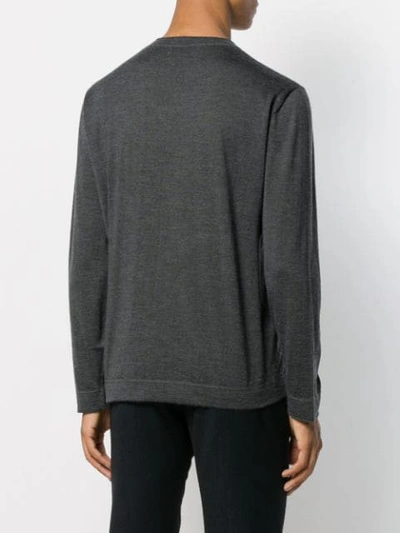 Shop Brunello Cucinelli Crew Neck Sweatshirt In Grey