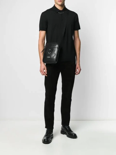 Shop Saint Laurent Slim-fit Velvet Trousers In Black