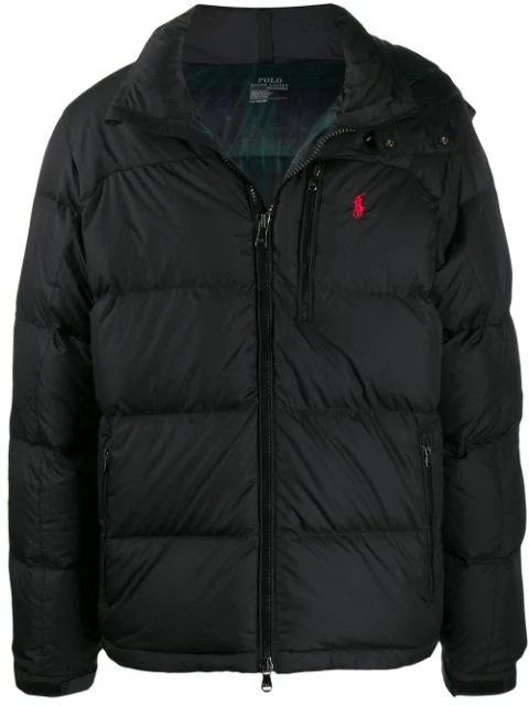 polo bubble jacket with hood