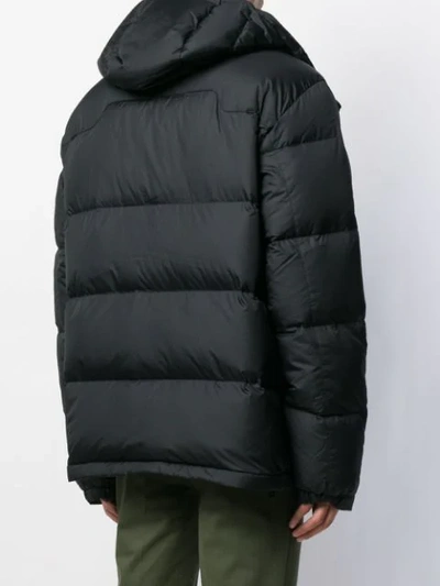 Shop Polo Ralph Lauren Logo Puffer Jacket In Black