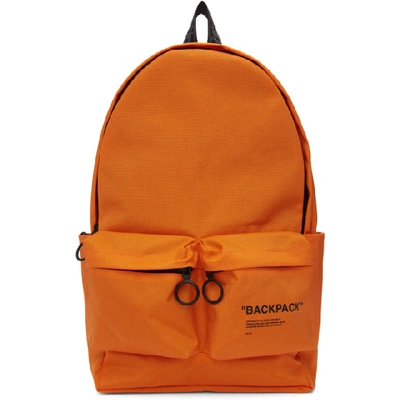 Shop Off-white Orange Quote Backpack