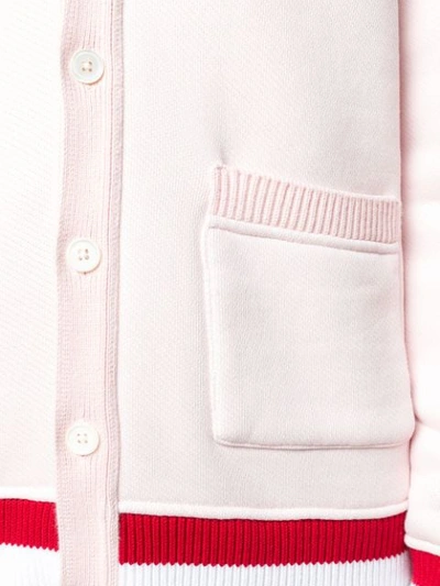 Shop Thom Browne Oversized Chunky Loopback Cardigan In Pink