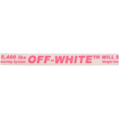 Shop Off-white Transparent And Pink Industrial Belt In 9828 Pink