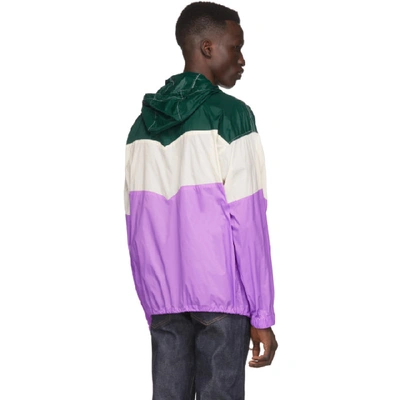 Shop Isabel Marant Green And Purple Kyrieh Sporty Raincoat In Grvi Grnvio