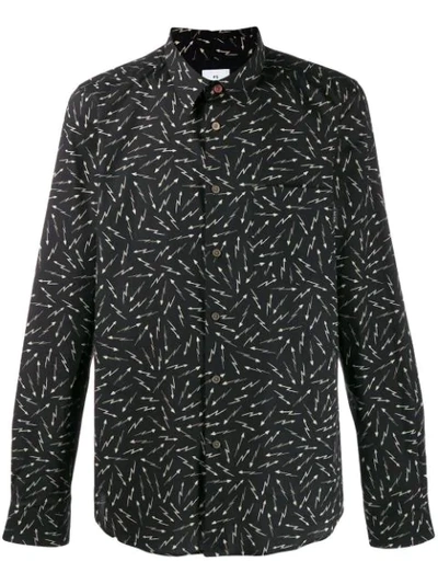 Shop Ps By Paul Smith Arrow Print Shirt In Black