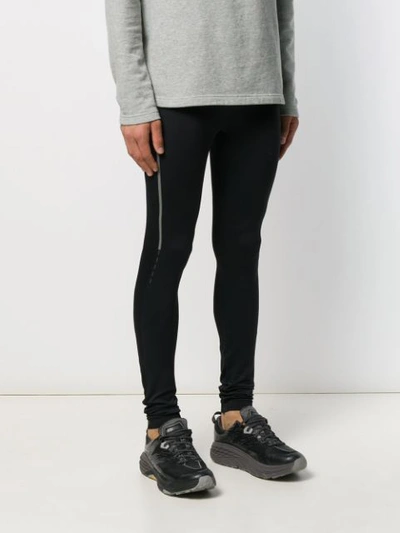 Shop Falke Logo Print Leggings In Black