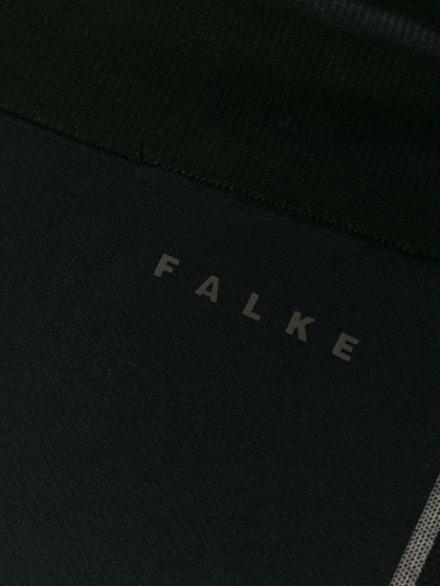 Shop Falke Logo Print Leggings In Black