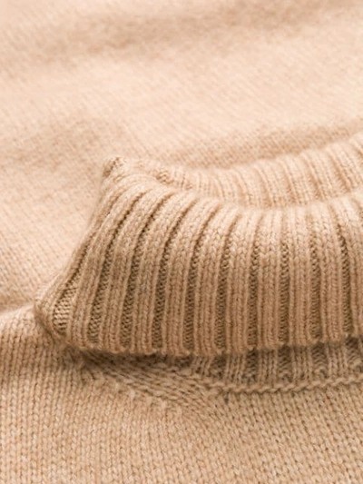 Shop Laneus Rollneck Knit Sweater In Neutrals