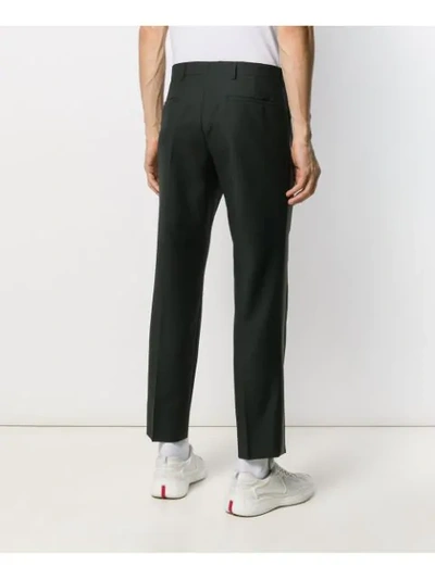 Shop Prada Straight-leg Tailored Trousers In Grey