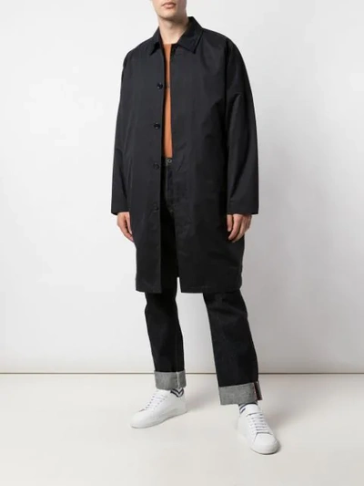 Shop Alex Mill Oversized Trench Coat In Navy