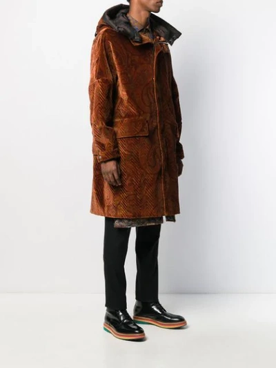 Shop Etro Kapuzenmantel Aus Faux Fur In 750