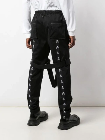 Shop Mastermind Japan Buckle Strap Trousers In Black