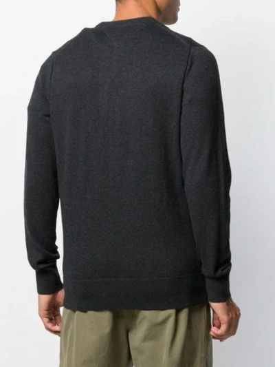 Shop Tommy Hilfiger Crew Neck Jumper In Grey