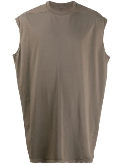 Shop Rick Owens Drkshdw Oversized Mid-length Vest Top In Grey