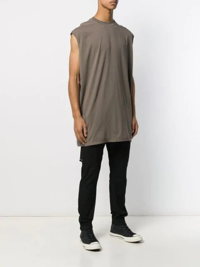 Shop Rick Owens Drkshdw Oversized Mid-length Vest Top In Grey