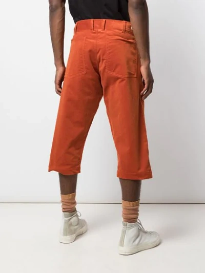 Shop Comme Des Garçons Shirt Corduroy Shorts In Orange