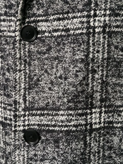 Shop Tagliatore Check Pattern Coat In Black