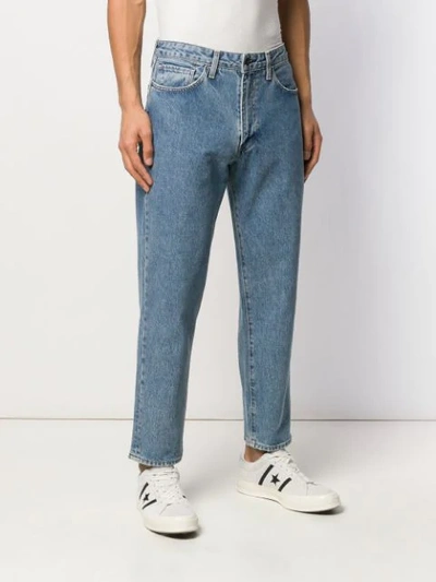 LEVI'S: MADE & CRAFTED WASHED STYLE CROPPED JEANS - 蓝色