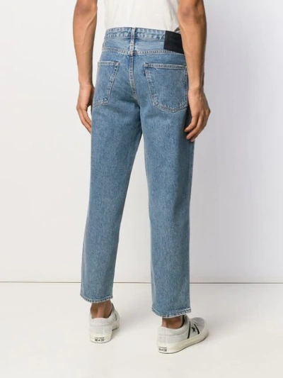 LEVI'S: MADE & CRAFTED WASHED STYLE CROPPED JEANS - 蓝色