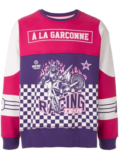Shop À La Garçonne + Hering Racing Team Sweatshirt In White